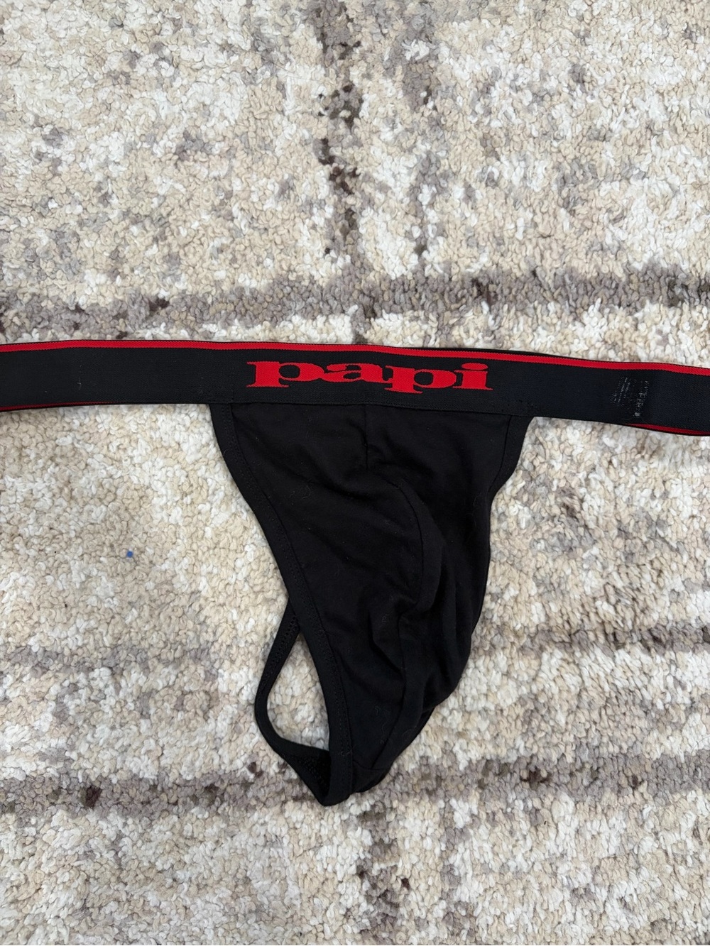 papi Black & Red Men’s Thong